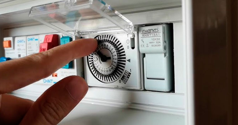 Ola Piscinas - programación de timer.